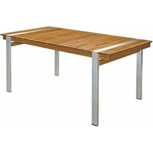 Eettafel Norah 160 x 85 x 74 cm Hout Roestvrij staal