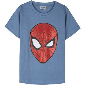 T-Shirt met Korte Mouwen voor kinderen Spider-Man Blauw Maat 7 Jaar
