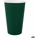 Glazenset Algon Wegwerp Karton Groen 7 Onderdelen 450 ml (16 Stuks)
