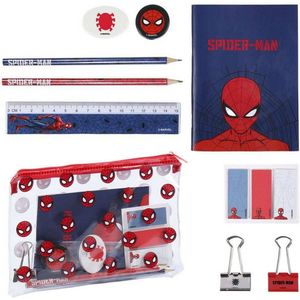 Schrijfset Spiderman Donkerblauw (12 pcs)