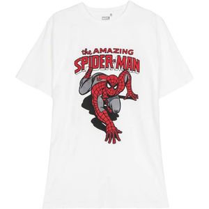 T-Shirt met Korte Mouwen voor kinderen Spider-Man Wit Maat XXL