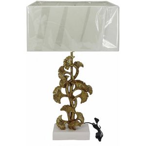 Bureaulamp DKD Home Decor Gouden Polyester Wit Hars (38 x 20 x 59,5 cm)