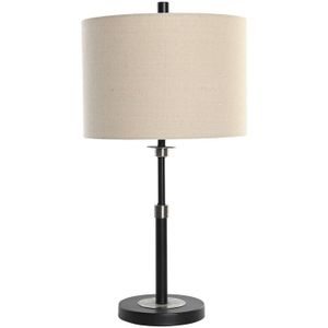 Bureaulamp DKD Home Decor Zwart Beige Metaal 50 W 220 V 33 x 33 x 67 cm