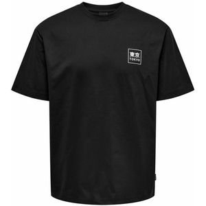 Heren-T-Shirt met Korte Mouwen Only & Sons Onskace Rlx Zwart Maat L