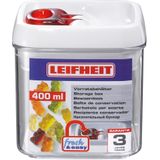 Leifheit fresh & easy voorraaddoos vierkant - 400 ml - wit