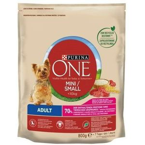 Voer Purina One Mini Volwassen Kalfsvlees 800 g