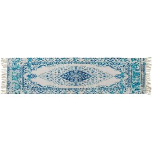 Tapijt DKD Home Decor Blauw Katoen Chenille (60 x 240 x 1 cm)