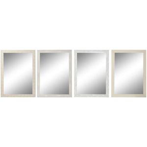 Wandspiegel DKD Home Decor 70 x 2 x 97 cm Kristal Ivoor polyestyreen (4 Stuks)