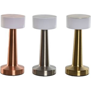 Bureaulamp Home ESPRIT Koper Gouden Zilverkleurig 9 x 9 x 21 cm (3 Stuks)