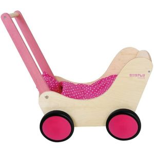 Simply for Kids Houten Poppenwagen Roze