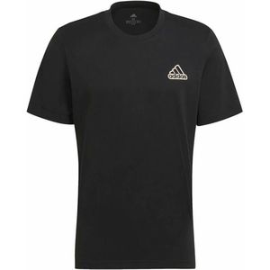 Heren-T-Shirt met Korte Mouwen Adidas Essentials Feel Comfy Zwart Maat L