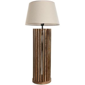 Bureaulamp Home ESPRIT Bruin Mangohout 50 W 220 V 23 x 23 x 72 cm