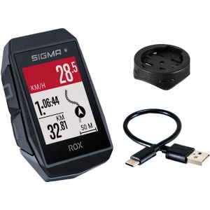 GPS Fietscomputer Sigma ROX 11.1 EVO GPS met standaard stuurhouder - zwart