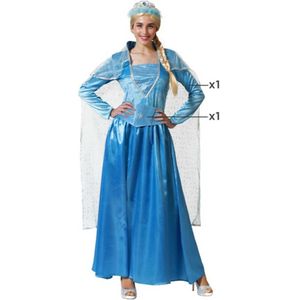 Kostuum Prinses Blauw Maat XS/S