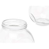 Koekblik Transparant Glas 460 ml (36 Stuks) Met deksel Aanpasbaar