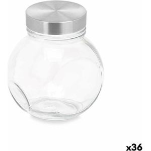 Koekblik Transparant Glas 460 ml (36 Stuks) Met deksel Aanpasbaar