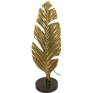 Bureaulamp 24 x 24 x 65 cm Zwart Gouden Metaal