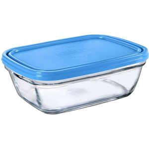 Rechthoekige lunchbox met deksel Duralex Freshbox Blauw 1,1 L