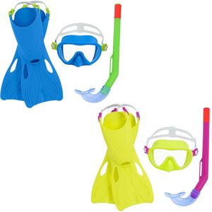 Duikbril met Snorkel en Zwemvliezen Bestway Multicolour 24-27