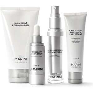 Jan Marini Men's System: shave & cleansing gel 148ml + Bioclear lotion 30ml + Age Intervention peptide extreme 30ml + Antioxidant daily face protectant SPF 33 57g