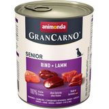 Natvoer Animonda  GranCarno Senior Kalfsvlees Lam Rundvlees 800 g