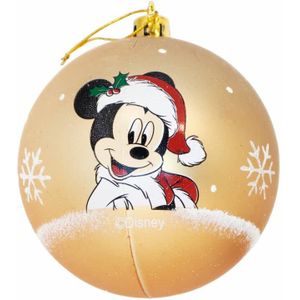Kerstbal Mickey Mouse Happy smiles Gouden 6 Stuks Plastic (Ø 8 cm)