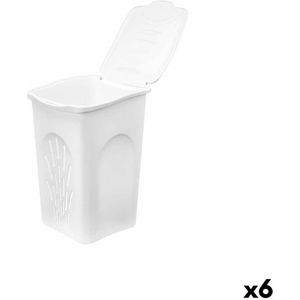 Wasmand Stefanplast Wit Plastic 50 L 37 x 56 x 39 cm (6 Stuks)