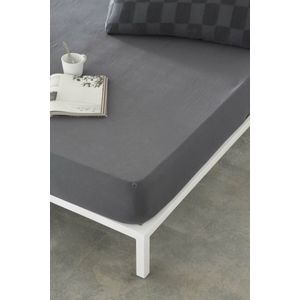 Verstelbaar onderlaken Naturals ELBA Donker grijs 90 x 190/200 cm (Bed van 90)