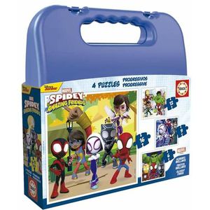 Set van 4 Puzzels Spidey Briefcase