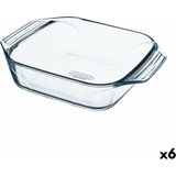 Serveerschaal Pyrex Irresistible Vierkant Transparant Glas 6 Stuks 29,2 x 22,7 x 6,8 cm