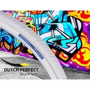 Buitenband Dutch Perfect 28 x 1.40" / 40-622mm anti-lek - wit met reflectie