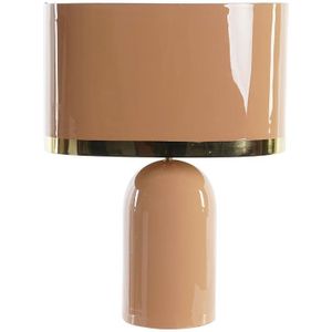 Bureaulamp DKD Home Decor Roze Gouden Metaal Ijzer 50 W (37 x 21 x 52 cm)