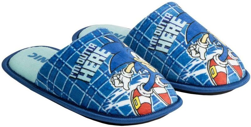 Slippers Voor in Huis Sonic Blauw Schoenmaat 30-31