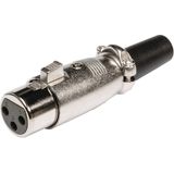Valueline XLR-3FCL Connector Xlr 3-pin Female Metaal Zilver