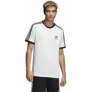 Heren-T-Shirt met Korte Mouwen Adidas 3 Stripes Wit Maat L