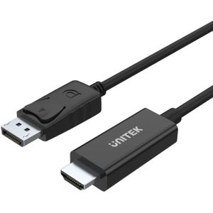 UNITEK Y-5118CA video kabel adapter 1,8 m HDMI Type A (Standaard) DisplayPort Zwart