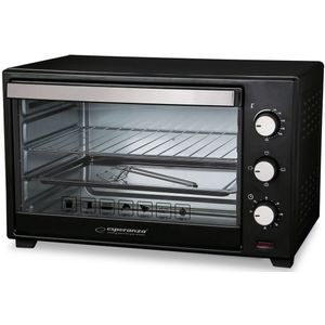 Esperanza MINI-OVEN 20L 1600W PROSCIUTTO - Kleine oven - Zwart