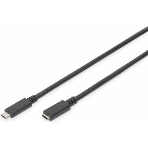 USB-C-kabel Digitus AK-300210-007-S Zwart 70 cm