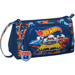 Schoolpennenzak Hot Wheels Speed club Oranje Marineblauw (20 x 11 x 8.5 cm)