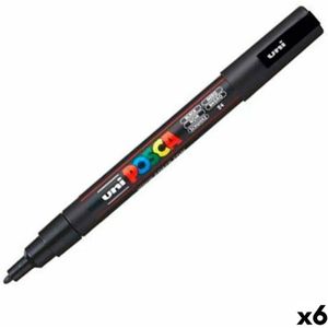 Markeerstift POSCA PC-3M Zwart (6 Stuks)