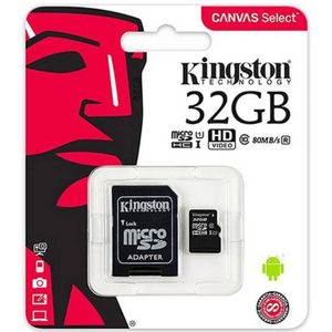 Micro SD geheugenkaart met adapter Kingston exFAT Inhoud 64 GB
