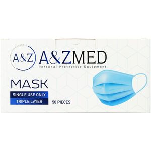 3 -laags wegwerp chirurgisch mondmasker A & Z (50 Stuks)
