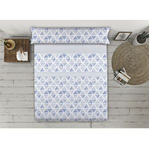 Set beddengoed Happy Home TRIANGLES AH Blauw Bed van 90