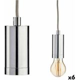 Plafondlamp 220-250 V 60 W Zilverkleurig Metaal (6 Stuks)