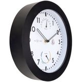 Weerstation - Wandklok - 25.5 cm -weersbestendig - zwart/wit - Daisy - NeXtime